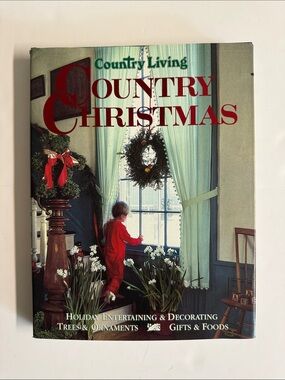 Vintage 1990 Country Living Country Christmas Book - Red & Green Cover.Decor